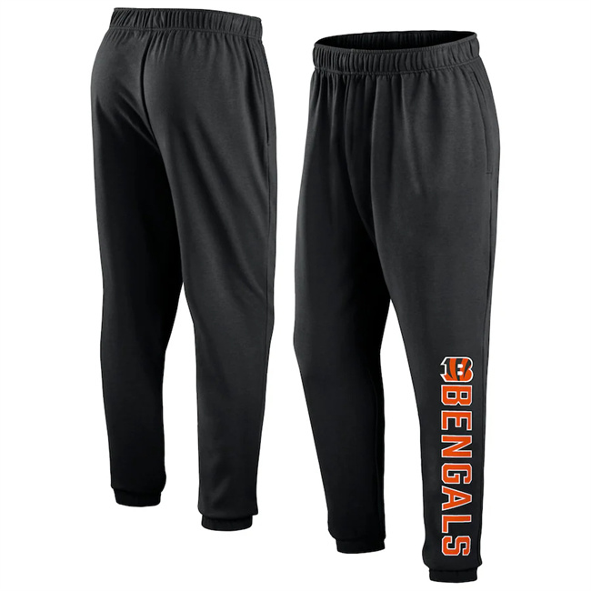 Men's Cincinnati Bengals Black Chop Block Fleece Sweatpants 1 Men's Cincinnati Bengals Black Chop Block Fleece Sweatpants 1